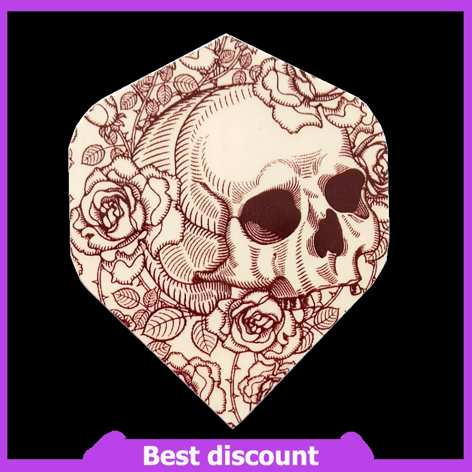 

30PCS Professional Darts Flights Wing For Soft Steel Darts Wing Tail With Skull Pattern