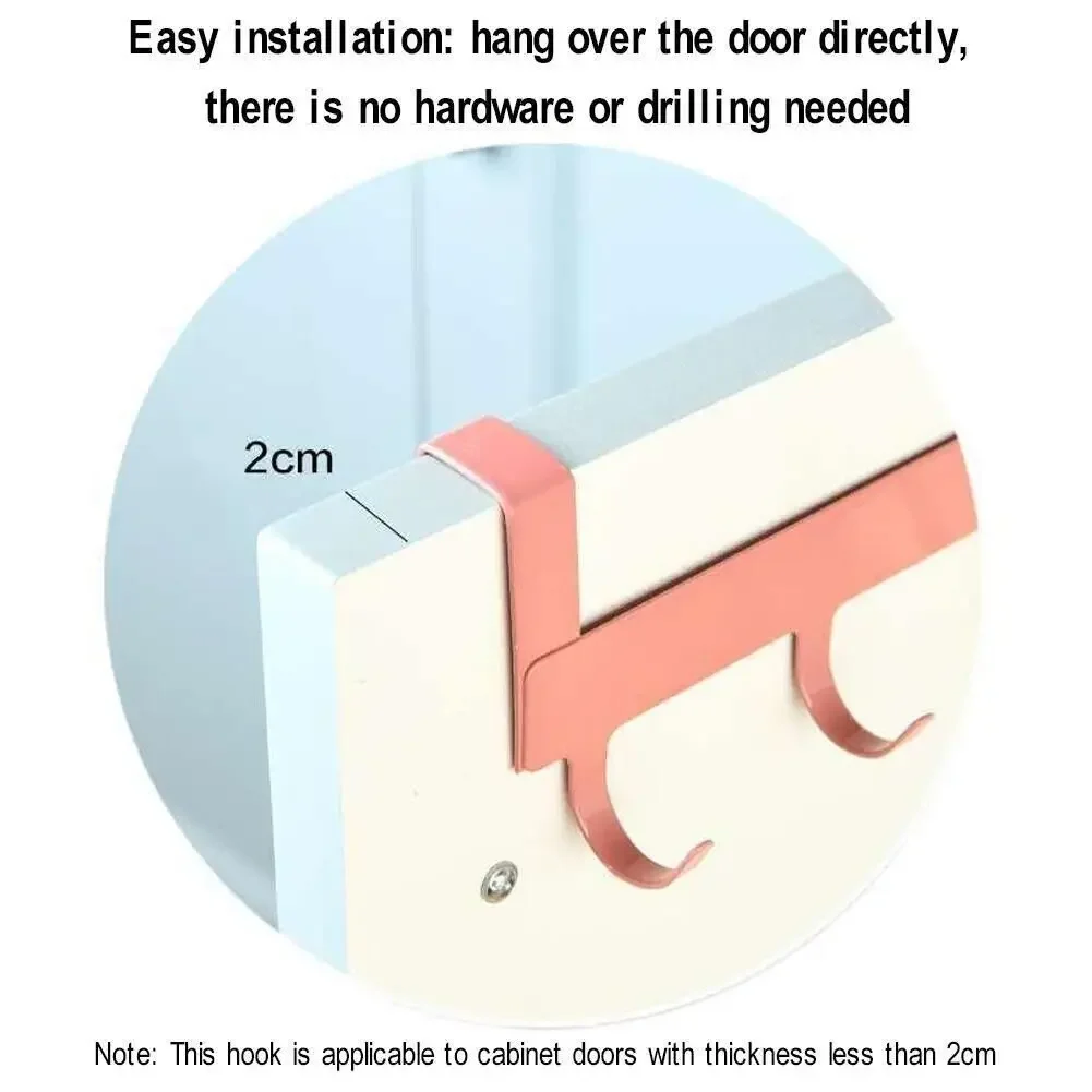 Wrought Iron Door Hooks Practical Hat Clothes Wall Hook 5 Hooks Coat Towel Hanger Rack for Door Back Kitchen Bathroom Organizer storage hook door hook