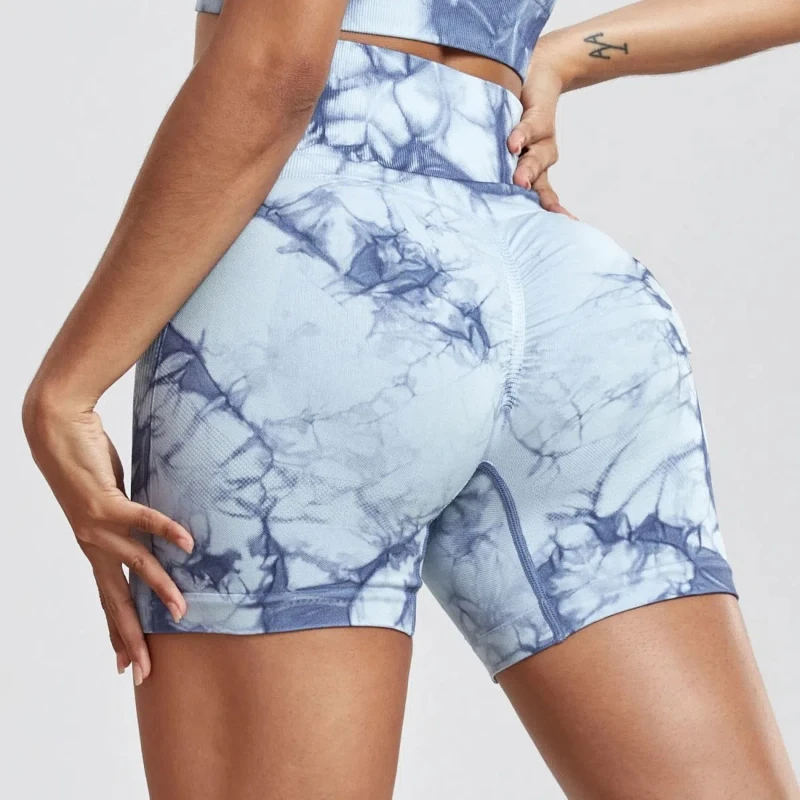 Tie Dye Summer Women's 2024 New Patchwork Printed Fashion Elegant Slim Minimalist Comfortable Casual All-match Sports Shorts