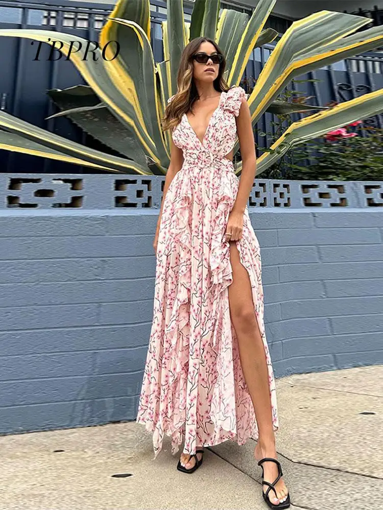 Vestido Mini Sem Mangas com Estampa Floral