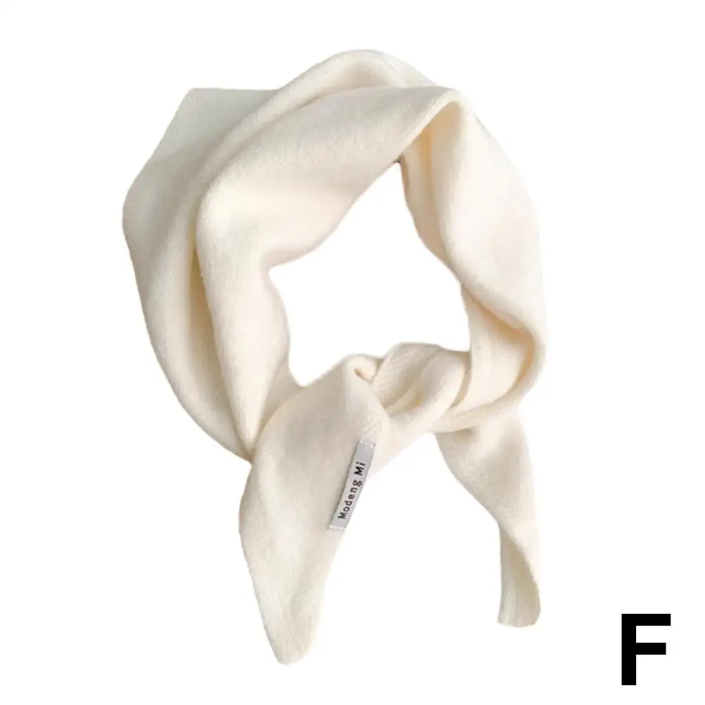 2024 British Korean Style Niche Wool Knitted Triangular Knitted Women Headscarf Multi-functional Scarf Scarf Warm Scarf Kni E2j8 6