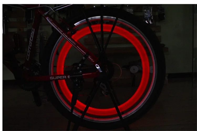 Description Picture 4 of item1pc 3 Mode LED Bike Wheel Spoke Light Waterproof Bike Safety Warning Easy To Install Bicycle Accessories with Battery