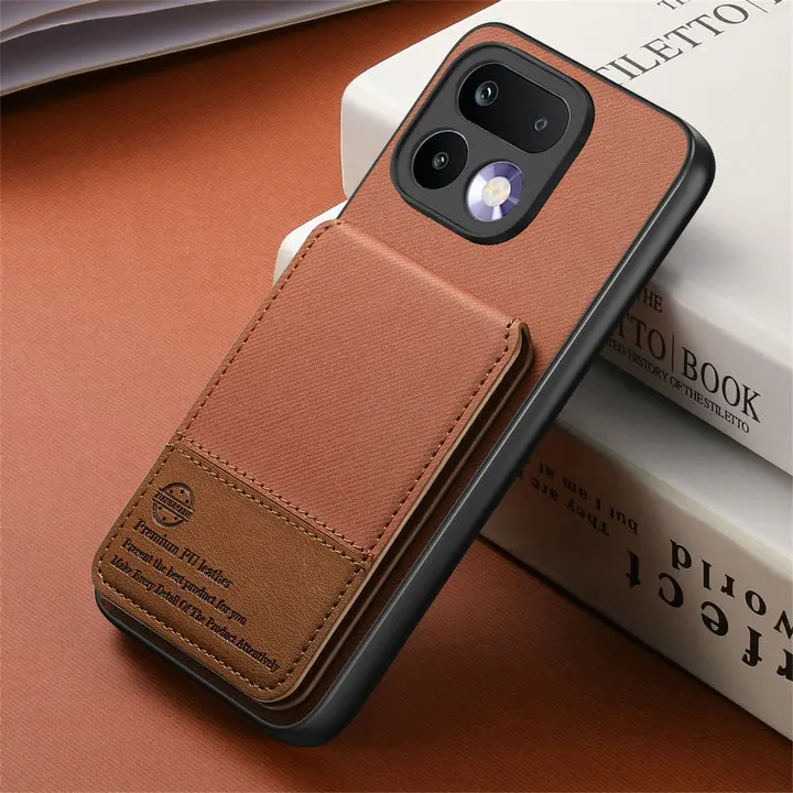 Premium RFID Leather Wallet Card Holder Case with Stand Feature