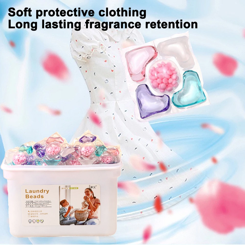 Multi-purpose Detergent 5 in 1 Detergent Liquid Capsule Ball Laundry Scent Fragrance Beads 50-150Pcs for Home Dormitory