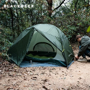 Blackdeer-Archeos 1pro 2.0 1 인용 실리콘 코팅 텐트, 하이킹 트레킹 220x90cm 8.5mm 알루미늄 폴, 풋프린트 포함