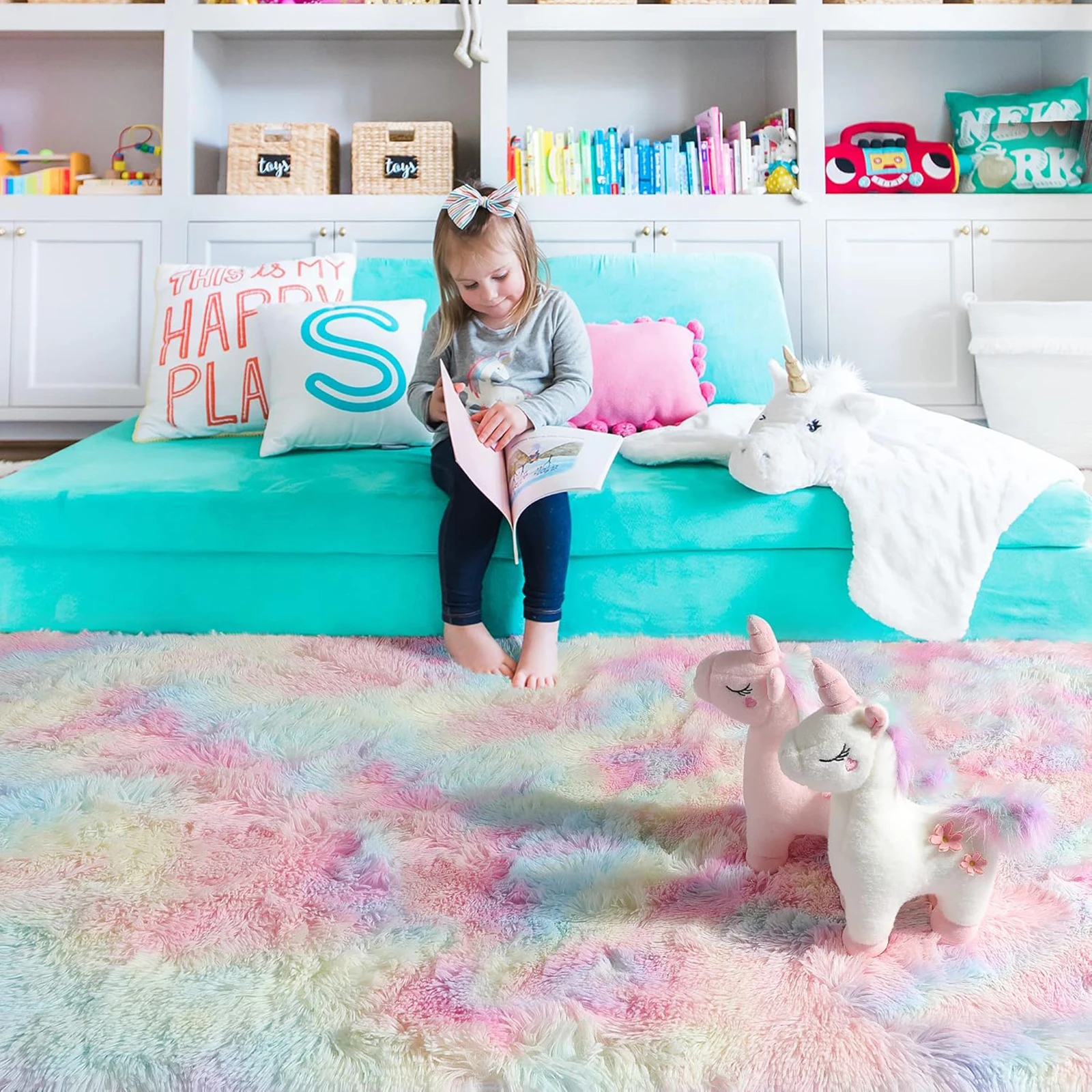 Area Rugs for Living Room Bedroom Soft Plush Fluffy Rug for Dorm Room Classroom Home Office Nursery Thick Carpet