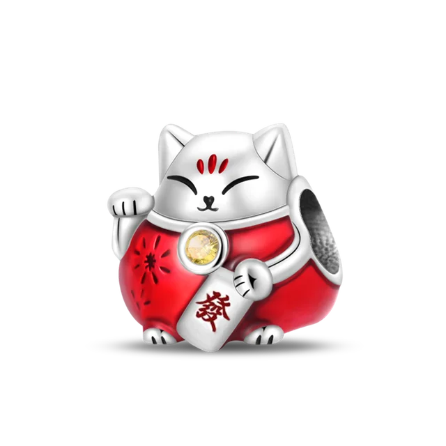 Sterling Silver Chinese Peace Bead Charm - Fits 3mm European Bracelets, Antique Finish, 8mm - View #3