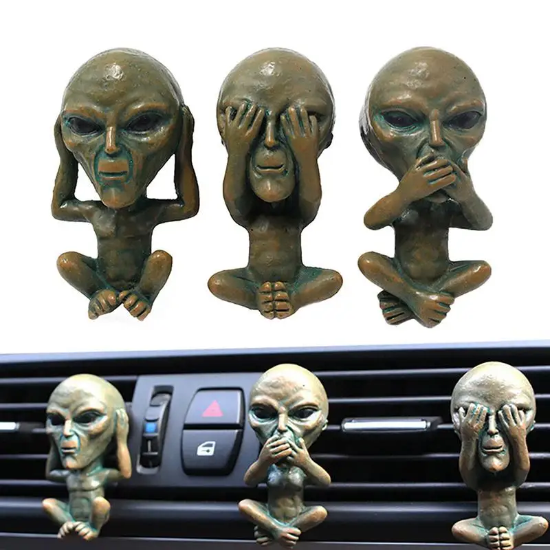 Deodoranti Per Auto Alien 3 Pezzi 2 In 1 Cute Alien Car Decor E Deodorante Per Auto Clip Per Auto Per Clip Di Profumo Di Sfiato Del Condizionatore D'A