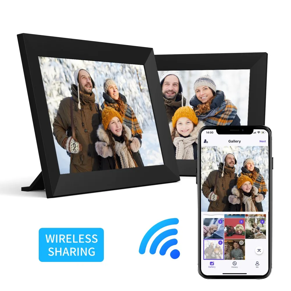 Digital Picture Frame 10.1 Inch Smart WiFi Digital Photo Frame 1280x800 HD Touch Screen Electronic Video Good Gifts for Festival