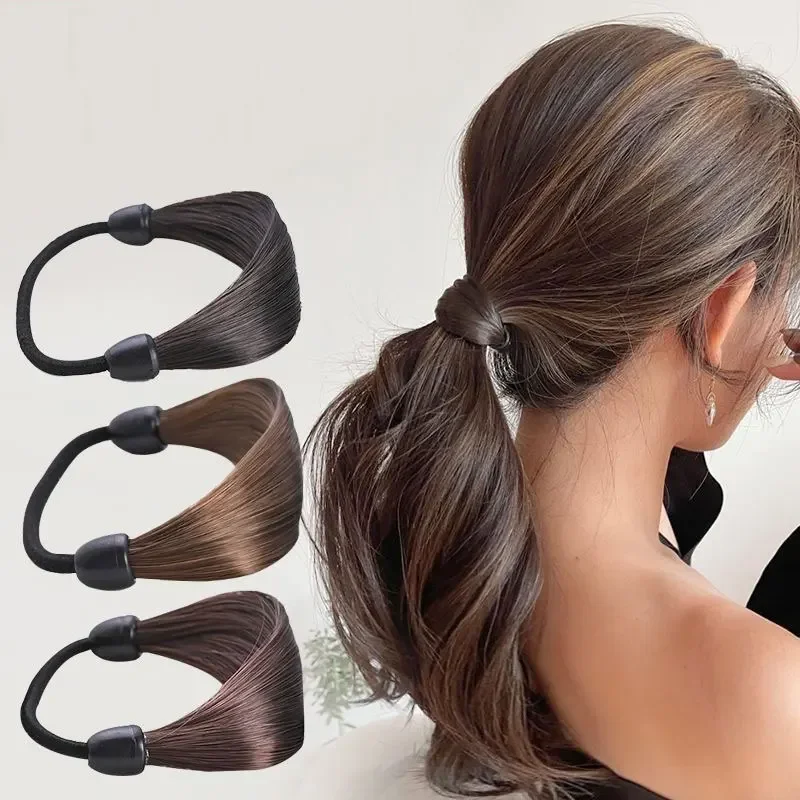 

Women Girl's Elastic Hair Band Fashion Cute Wig Rubber Band Hair Ropes Scrunchie Ponytail Holder Hairband Hair Accessories