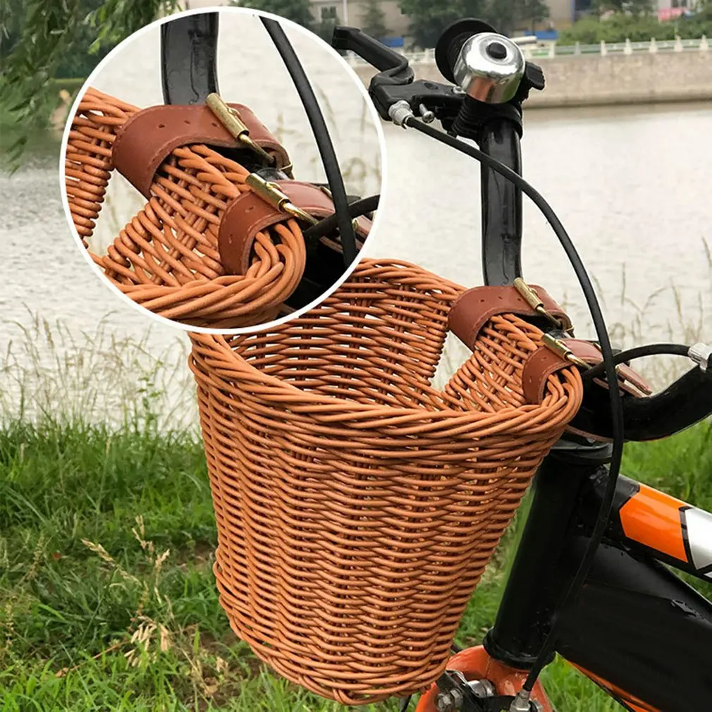 Panier De Vélo En Osier Panier Avant Velo Osier Femme Panier De Vélo Pour Enfant Avec Sangles En