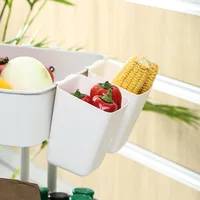 Household Back Hanging Plastic Storage Basket Kitchen Bathroom Mini Organizers Small Things Portable Storage Box Container 2