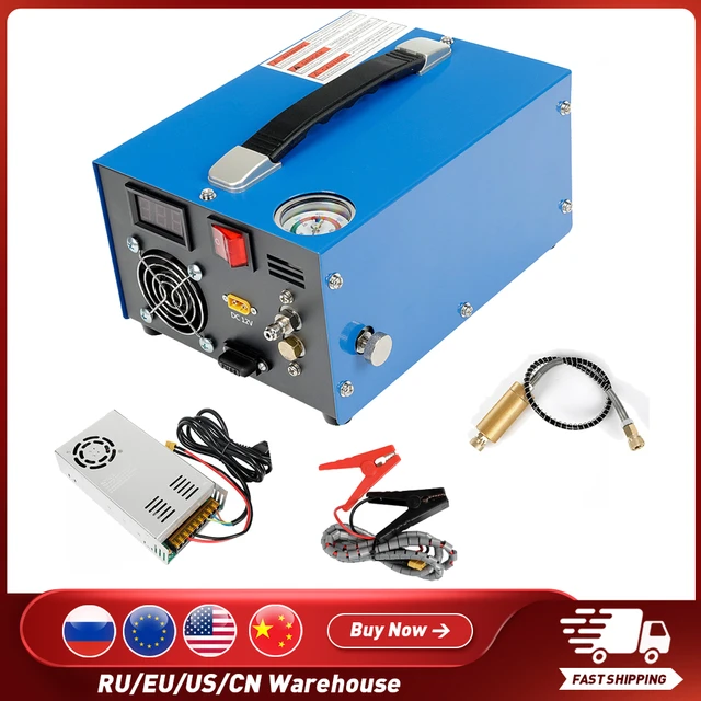 Acheter Compresseur d'air haute pression 4500PSI avec baromètre, pompe de  compresseur d'air Portable intelligente PCP
