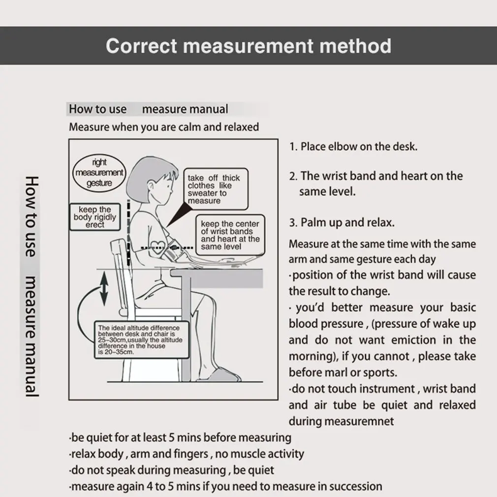 Blood Pressure Monitor Upper Arm Automatic Tonometer Digital Blood Pressure Meter BP Medical Sphygmomanometer LCD & Cuff Medical blood pressure monitor blood pressure meter