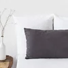 Double Long Pillowcase 100% Pure Linen Pillow Case Euro Sham for Bed,Custom Size Envelope Cushion Cover Antibacterial Anti-mite 3