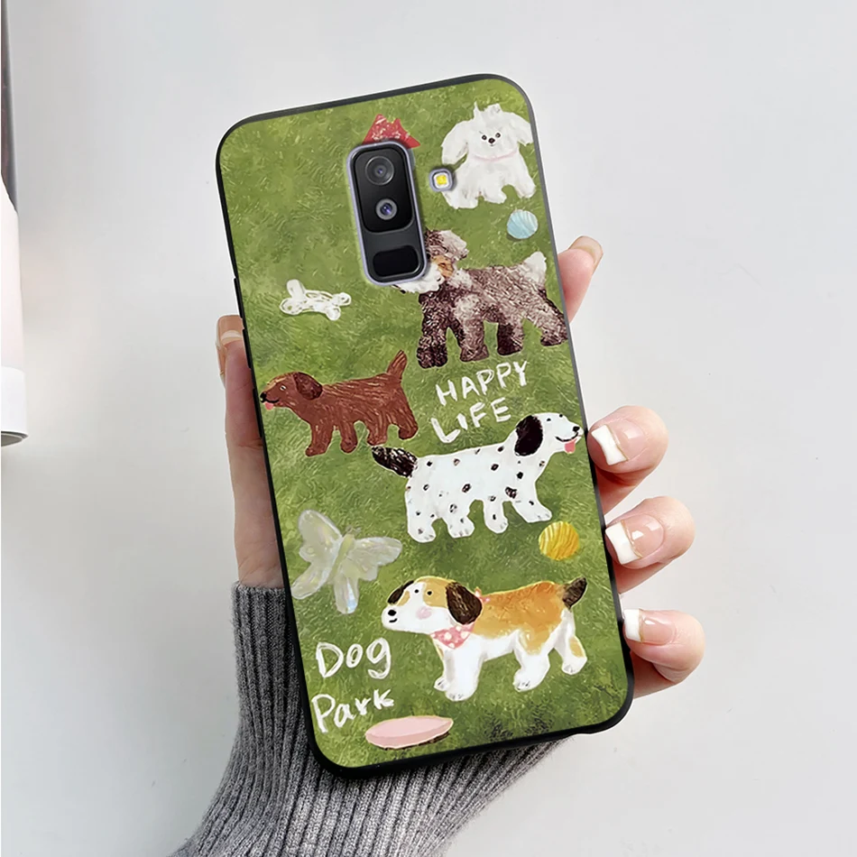 Cute Bear Cartoon Silicone Case - Soft Bumper Cover for Samsung Galaxy A6 Plus 2018