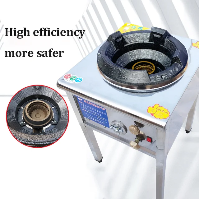 Commercial Fierce Fire Gas Stove Single Cooktop Gas Stove Natural Gas Cooker Restaurant Special Gas Hob with Flameout Protection