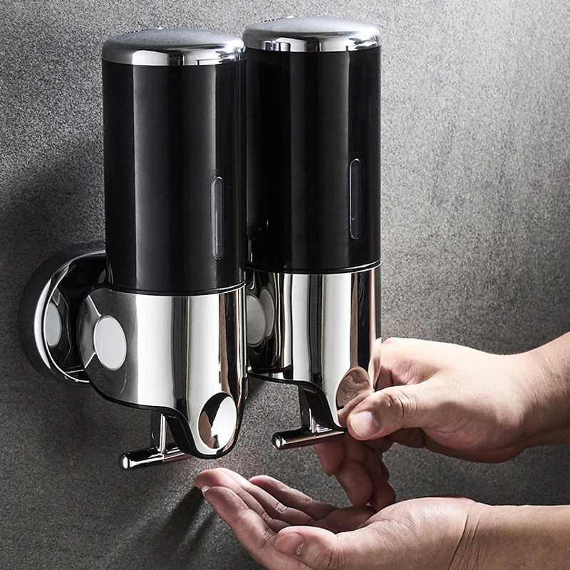 Dispenser per Pompa di Sapone, Tipo di Pressa Scatola di Sapone Detersivo per Uso Domestico Distributore di Presse Pulizia Dell'hotel Lavare i Piatti Lavare(Grigio