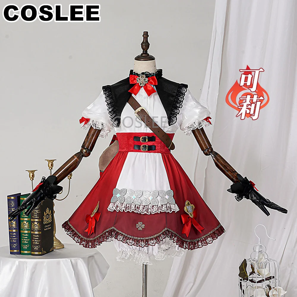 

COSLEE Game Genshin Impact Klee Cosplay Costume Lovely Lolita Dress Uniform New Skin Anime Clothing Halloween Party Outfit 2023
