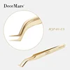 DeceMars  Eyelash Extension Tweezers Gold Color 6