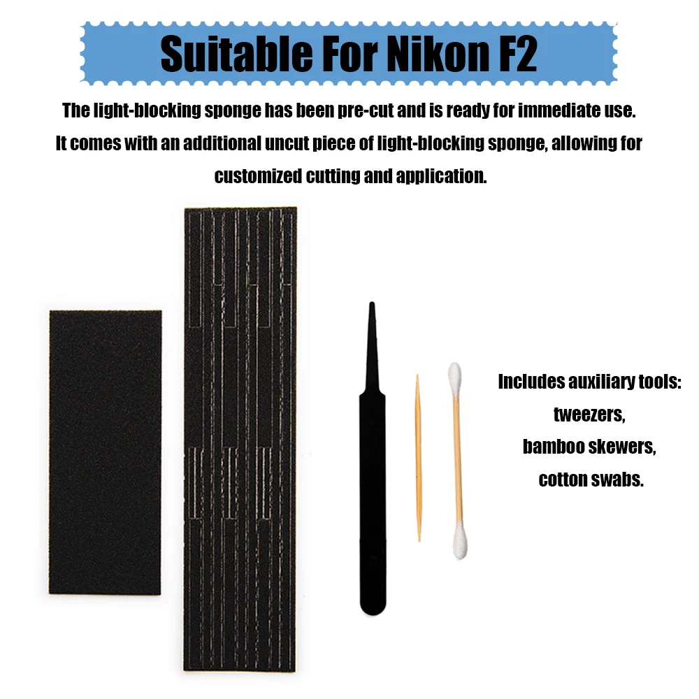 Light Leak Proof Sponge High Density Foam for Nikon F2 Light Proof Seal Foam Sponge Film Camera Repair Kits Accessories