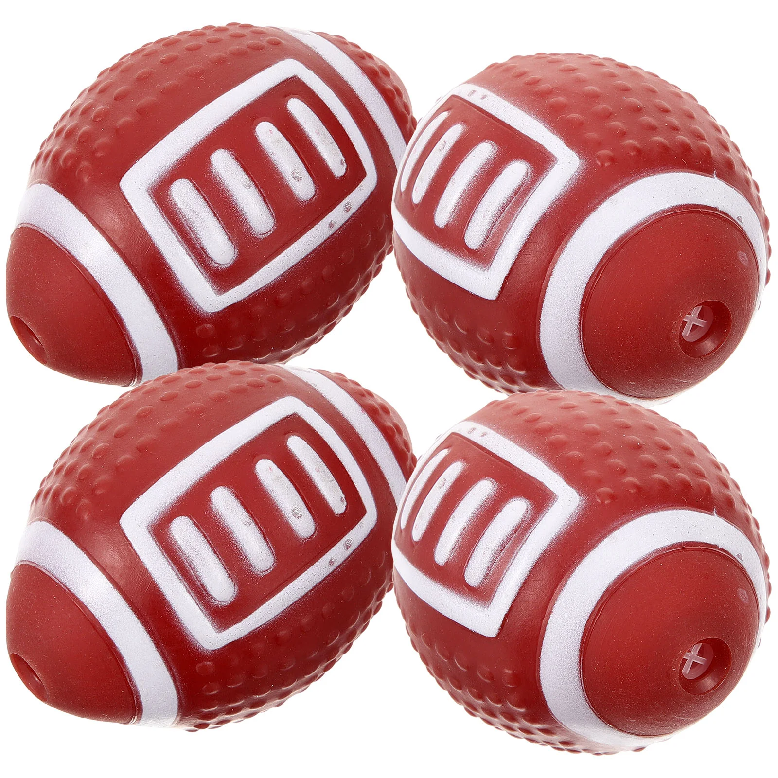 

4 Pcs Dog Toy Ball Animal Toys Animals Play Stuffed Football Rugby Chewing Puppy Rubber