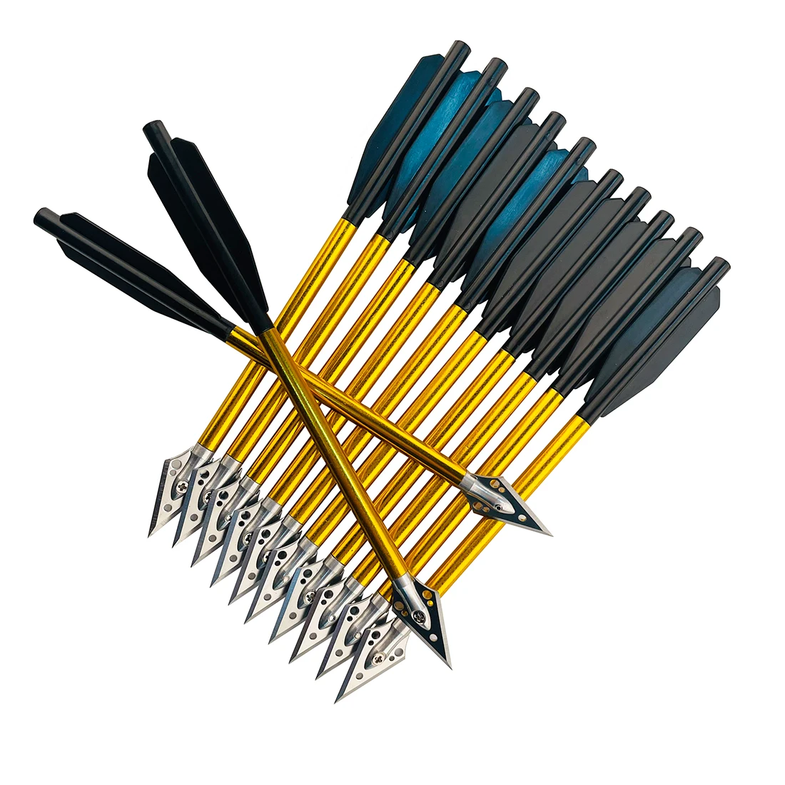 5pcs 6.5'' Corssbow Bolt Solid Aluminum Body For 5070 Lbs Crossbow