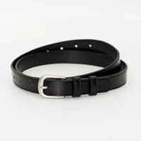Ceinture en cuir pour femme avec boucle argentée, ceinture décontractée tendance pour jeans, pantalons et robes, ceinture élégante réglable pour femme 6