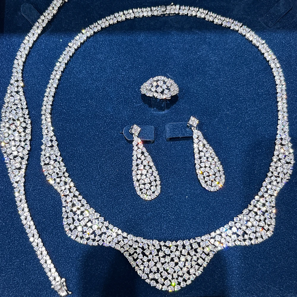 

TIRIM Elegant Women Necklace Sets Cubic Zirconia Jewelry Set Saudi Party Engagement Decoration for Weddings Dress Suits 018517