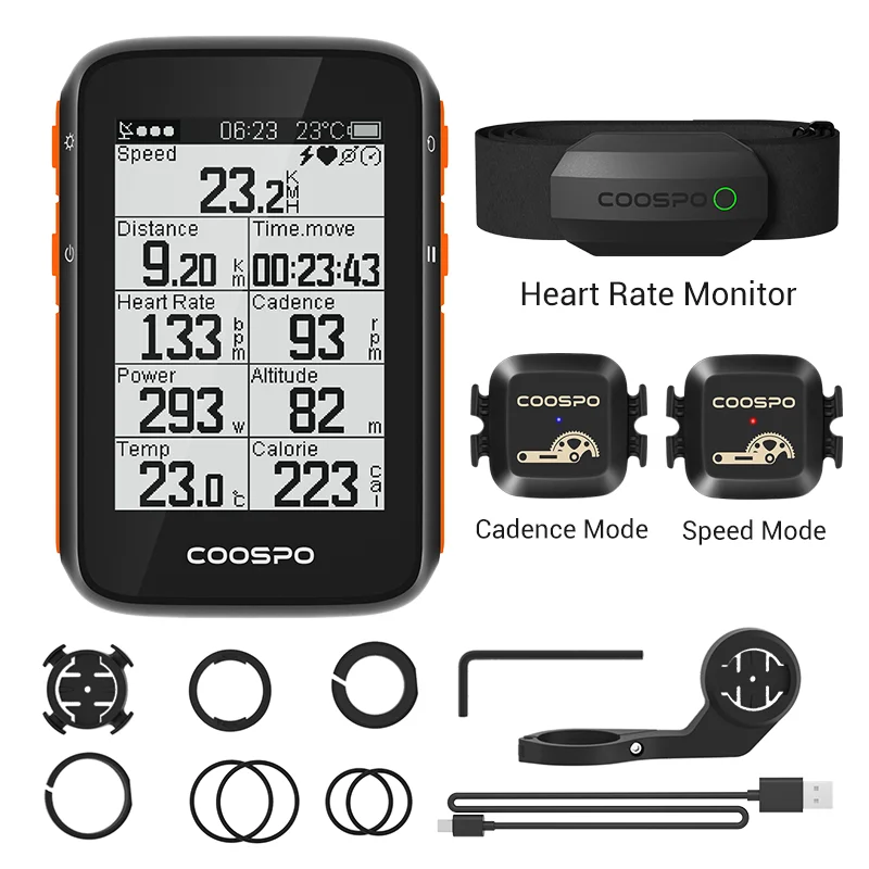 COOSPO BC200 GPS Bike Computer Wireless Bicycle Speedometer Cycling