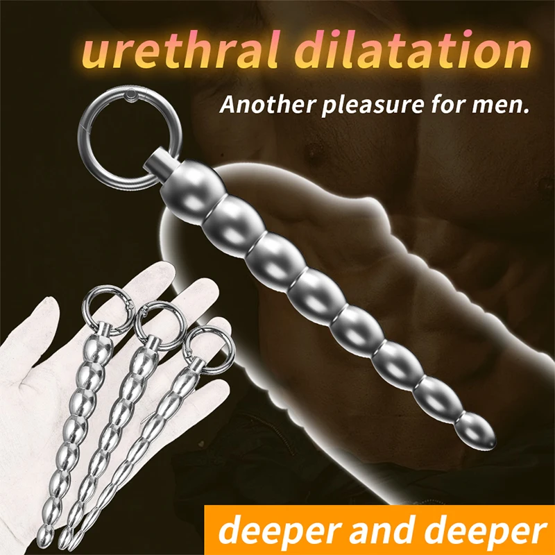 Stainless steel Beadr Urethral Penis Plug Urethral Sounding for Adult Men Stimulate Penis Expand Prostate Plug Sex Toys penis sex toys
