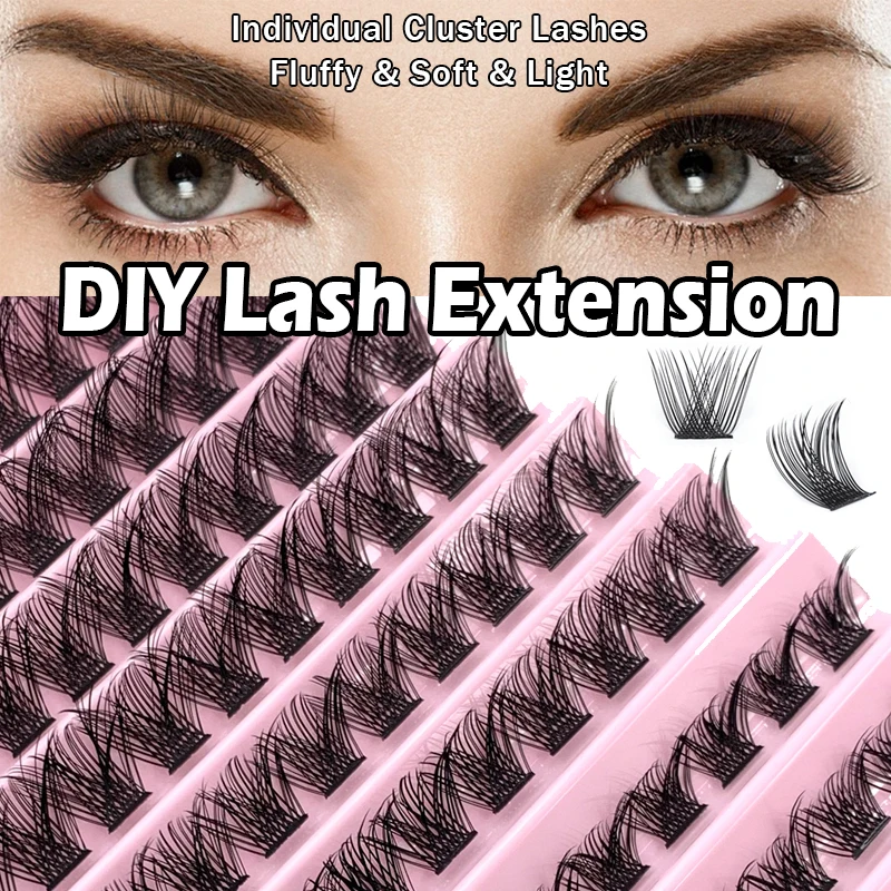 

Cluster Lashes Individual DIY 8-16mm D Curl False Mink 120pcs Full Volume Fake Eyelashes Extensions For Make Up