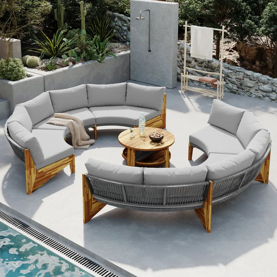 Rounded Outdoor Sofa Set 1