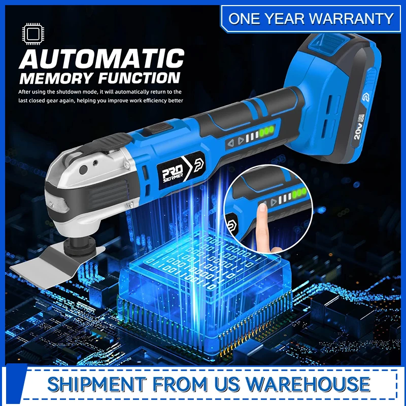 20V Trimmer Saw Cordless Electric Multifunction Oscillating Tool 6 Variable Speed Renovator Multi-Tools Decoration by PROSTORMER 5