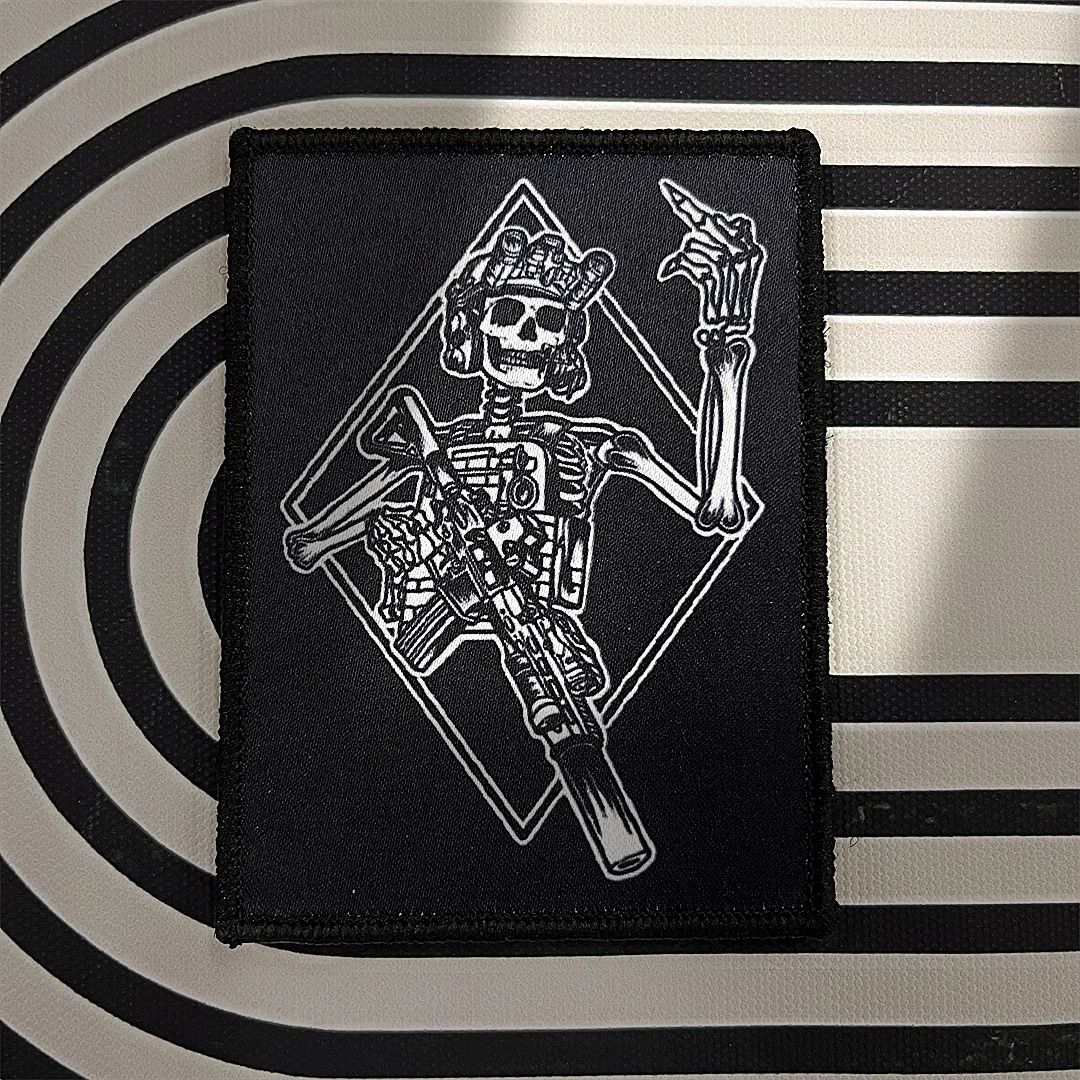 Toppa Morale Tattica Reaper Tab - Patch Ricamata Con Chiusura A Uncino Per Uniformi E Zaini (7 Cm) - 2
