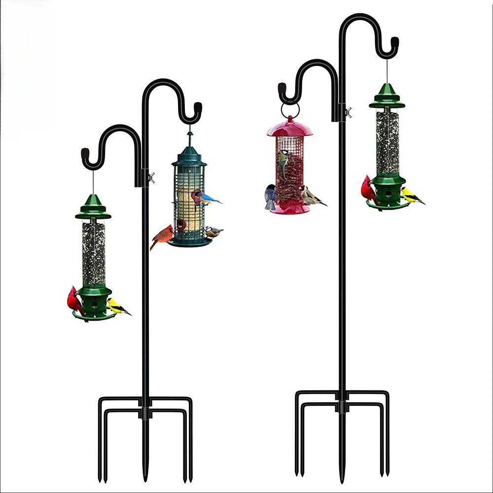 Shepherd's Hook Garden Ground Plant Stand Lantern Stake Flower Basket Hanging Basket Wall Hanging Flower Pot Holder Hanger 1pcs plant stakes