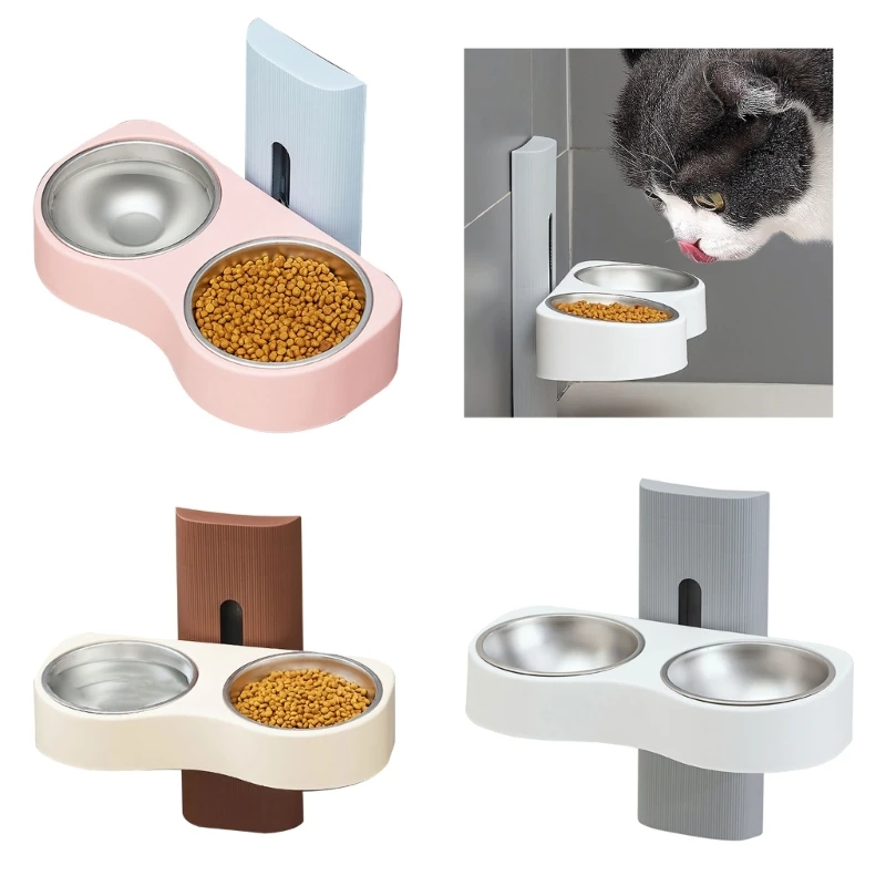 

Практичная миска для кормления собак, миска для питья воды для кормления домашних животных, регулируемая по высоте F1FB