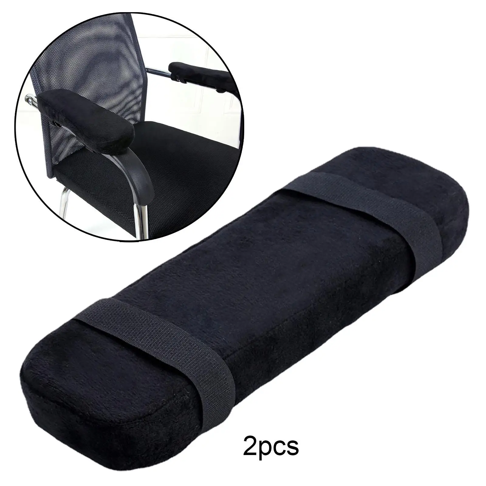 2 Piece Armrest Pad Anti-Slip Bottom Removable Pressure Relief Elbow Arm Rest Cushion for Gaming Chair Home 4