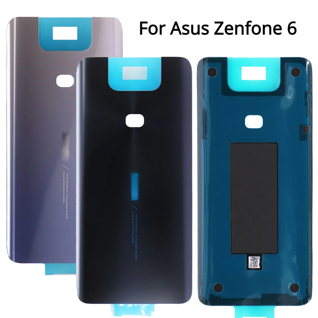 Back Glass For Asus Zenfone 6 ZS630KL Battery Cover Housing Case Replacement With - AliExpress