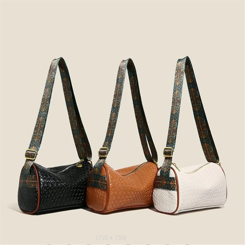 Stylish Weaving Pattern PU Leather Shoulder Bag, Elegant Fashion Pillow Crossbody BagS for Woman Classic Chic Handbag and Purse