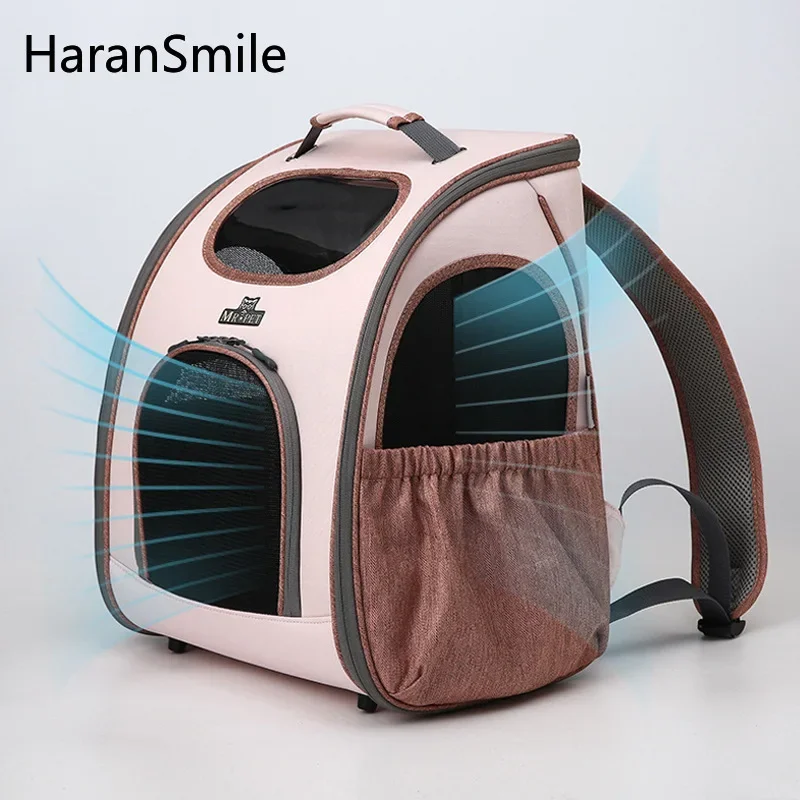 

Foldable Cat Bag for Outdoor Use, Breathable Dual Shoulder Pet Bag, Portable, Large Capacity Transparent Pet Bag, Cat Supplies