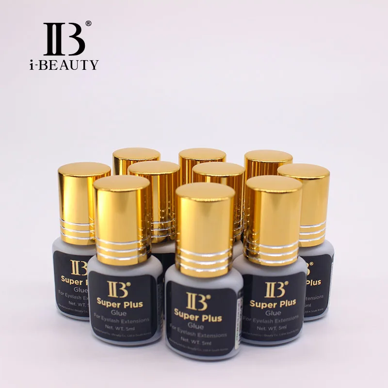 IB SUPER PLUS Lash Glue 5ml Gold Cap False Eyelash Extensions Original Korea 1-2 Seconds Drying Time Makeup Tools Wholesale