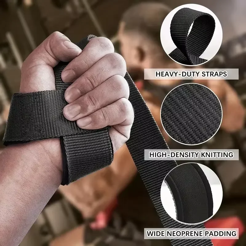 Weightlifting Straps Fitness Exercise Weightlifting Wrist Strap Pull-up Strength Lift Strap Gym Exercise Anti-slip Grip Strength Wrist Strap