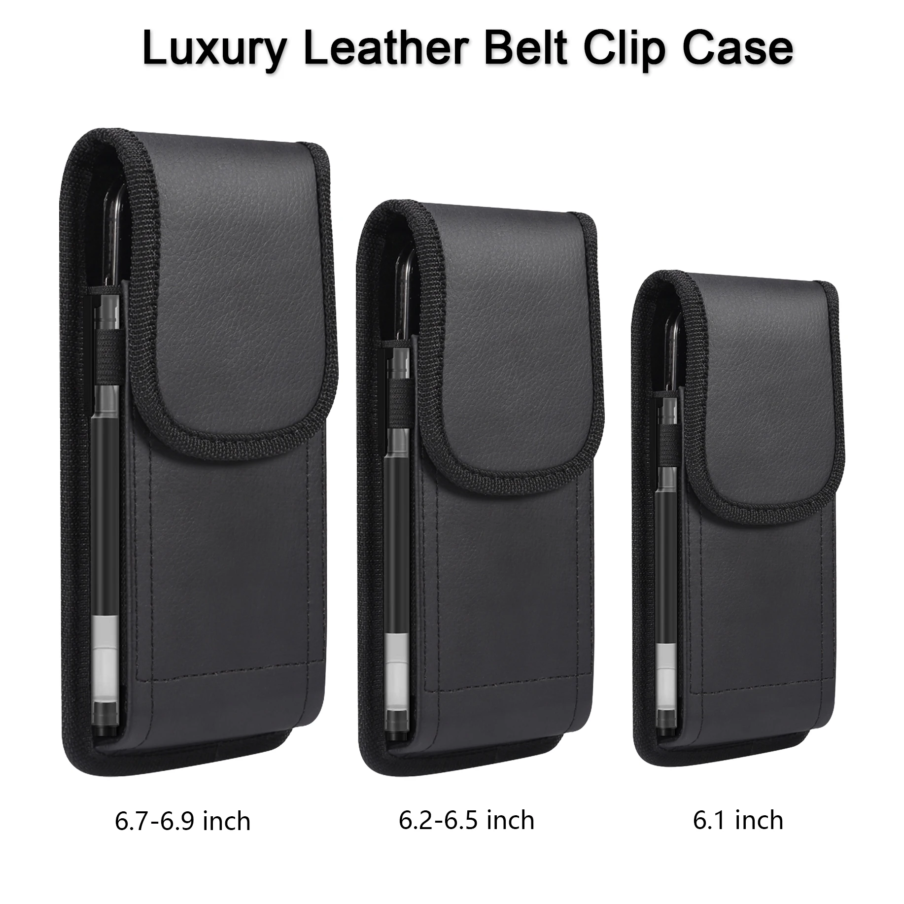 Nylon Leather Phone Belt Clip Case: Men's Waist Bag Holster Pouch