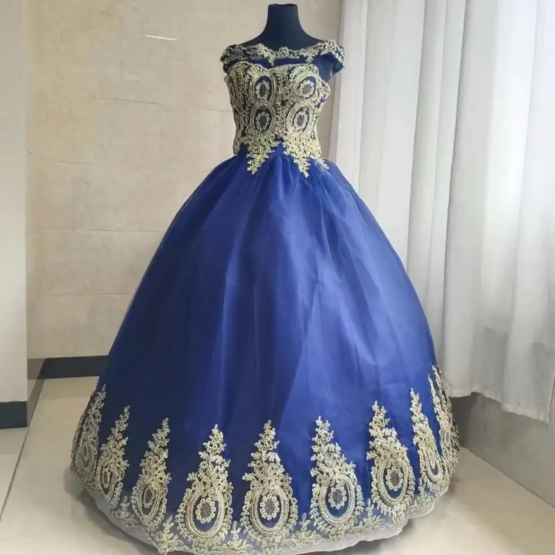 Black White Red Romantic Vintage Gold Lace Appliques Navy Blue Wedding  Dresses Plus Size Bridal Gown Boat Neck Off Shoulder - AliExpress 320