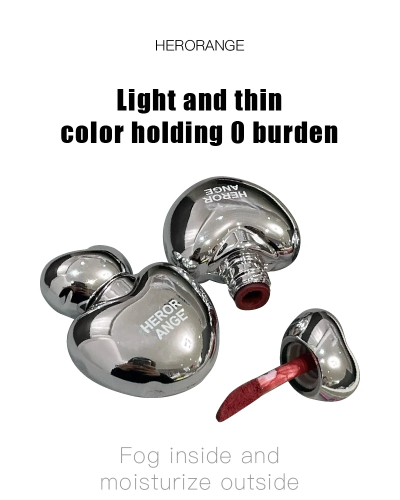 Description Picture 5 of itemPeach Heart Silky Matte Lipgloss&Blush Low-saturation Gray Pink Liquid Lipstick Waterproof Non-Stick Cup No Fade Lip Tint Makeup