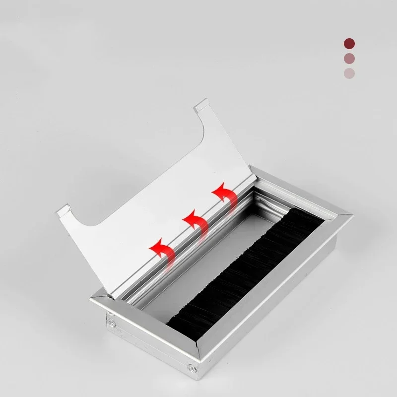 outlet desktop hole wire decoracao retangular threading box moveis hardware 04