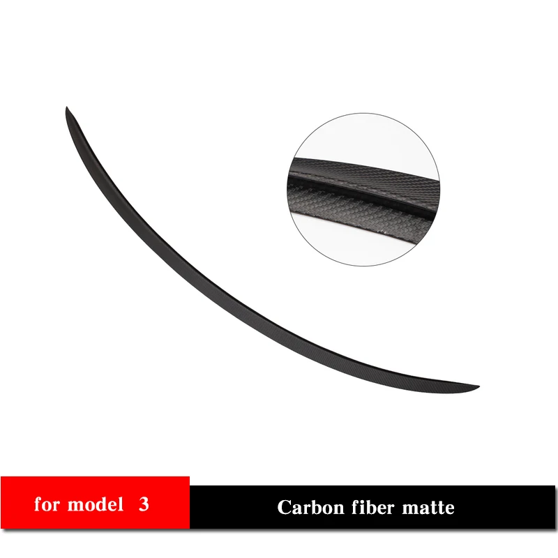 2021 Model 3 High Performance Trunk Wing Spoiler For Tesla Model Y Spoiler Real Carbon Fiber Model Three 2022 Accessories bug shields Exterior Parts