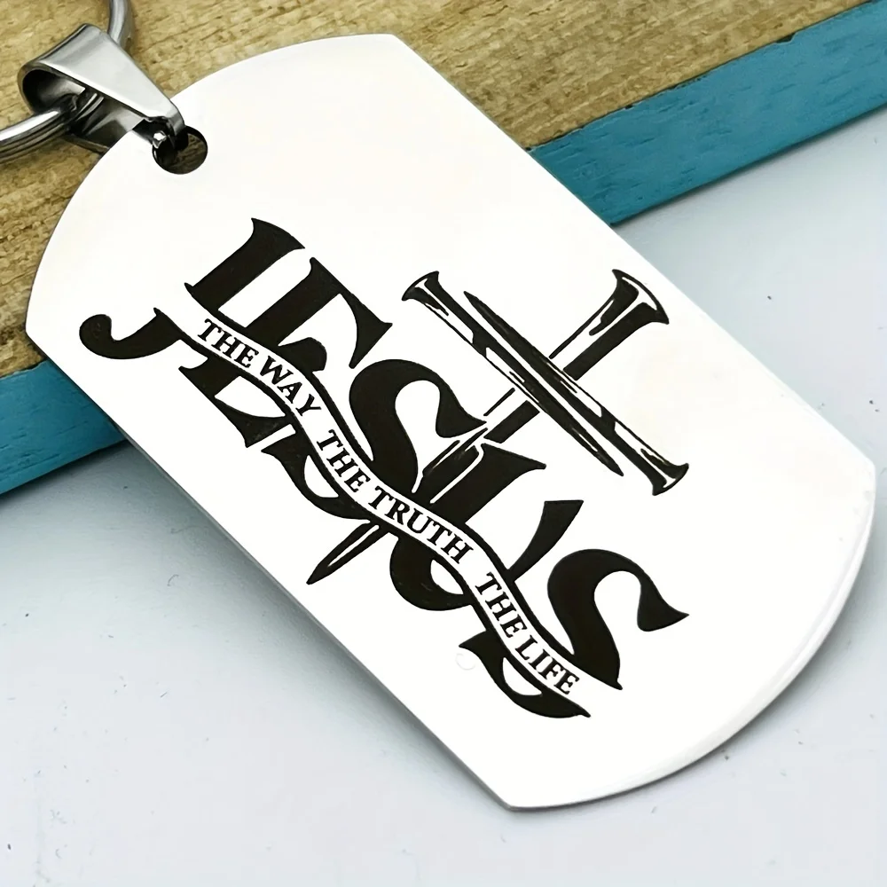John-14:6 Stainless Steel Keyring Accessories Faith Gifts Keyrings Brand Name: Chuhao