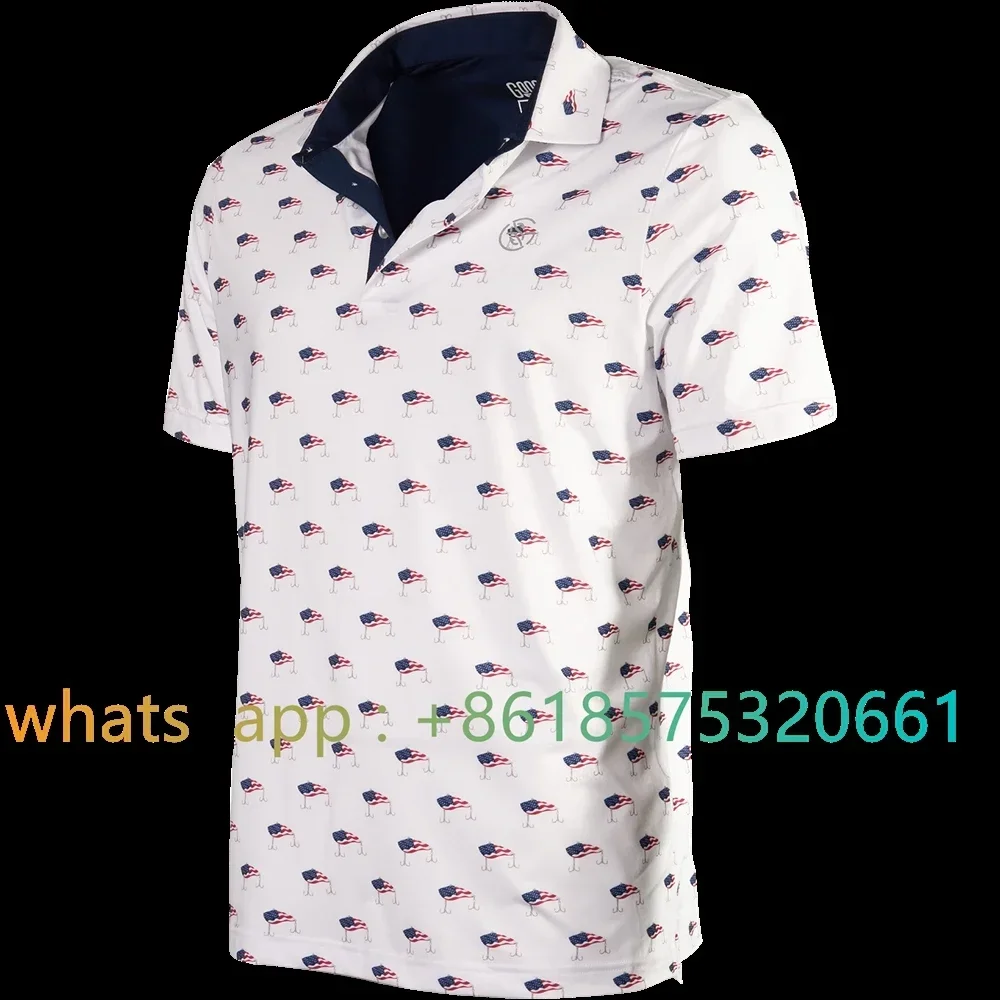 

Googanteam Merica Klutch поло, Солнцезащитная рубашка, высокопроизводительная футболка с длинным рукавом для гольфа или игры, поло 2023